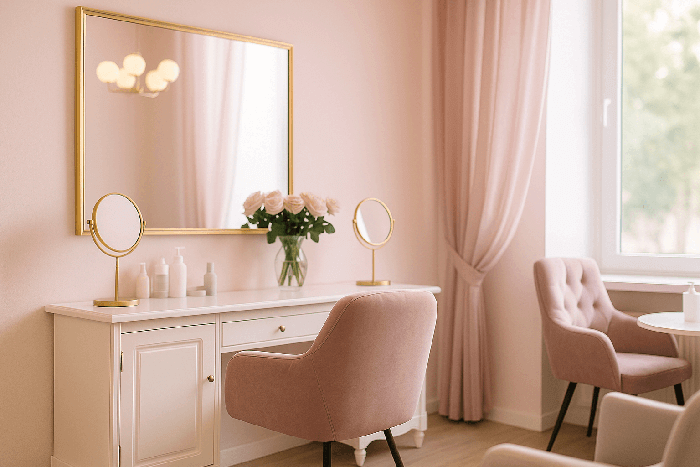 Sfeerfoto van de nagelstudio